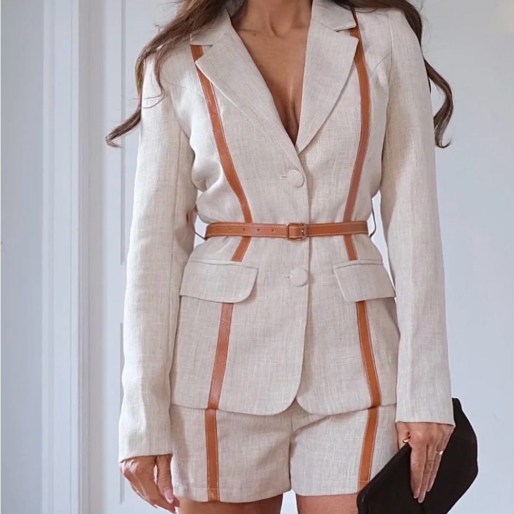 Linen Blazer and Shorts Set, NWT